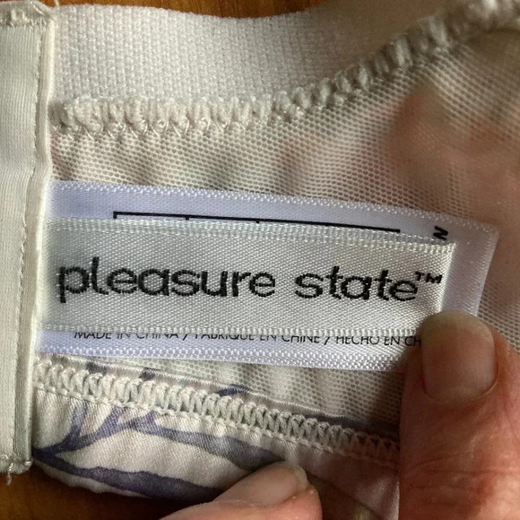 Pleasure State Bra, Pastel‎ Floral Design with Lace, Size 32E - Picture 5 of 8